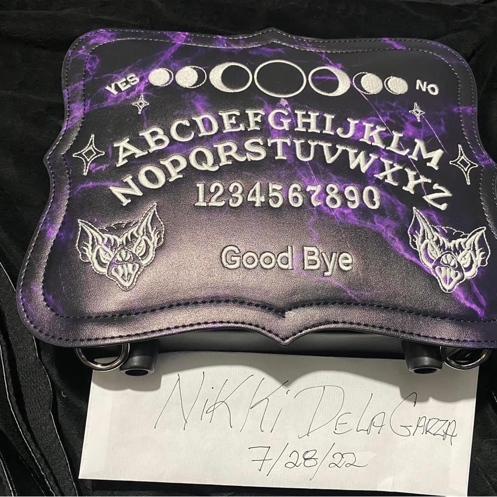 Monster Creations glow in dark ouija bag purse sold out on website